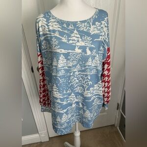 Women’s Nuggles winter theme pullover top size XL